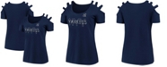 Fanatics Women's Navy New York Yankees Three Strap Open Shoulder T-shirt